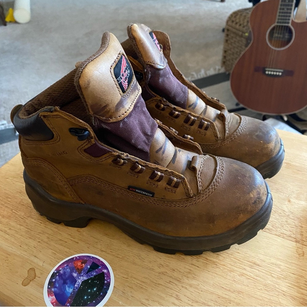 Red Wing Women’s Work Boots 6.5 Waterproof ASTMF 2413-11 Leather Steel King Toe